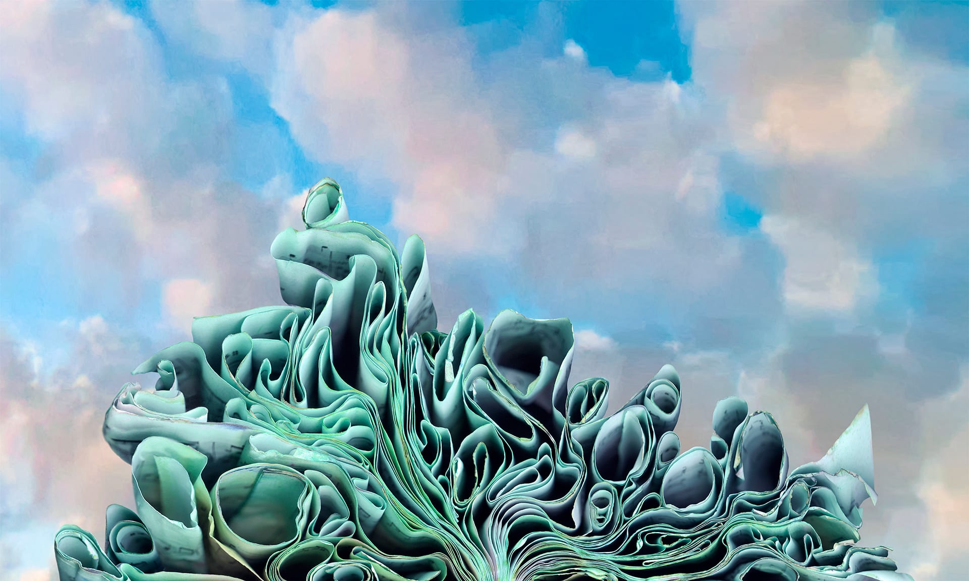 Cotton Candy Landscape — artwork by Cara Barer.