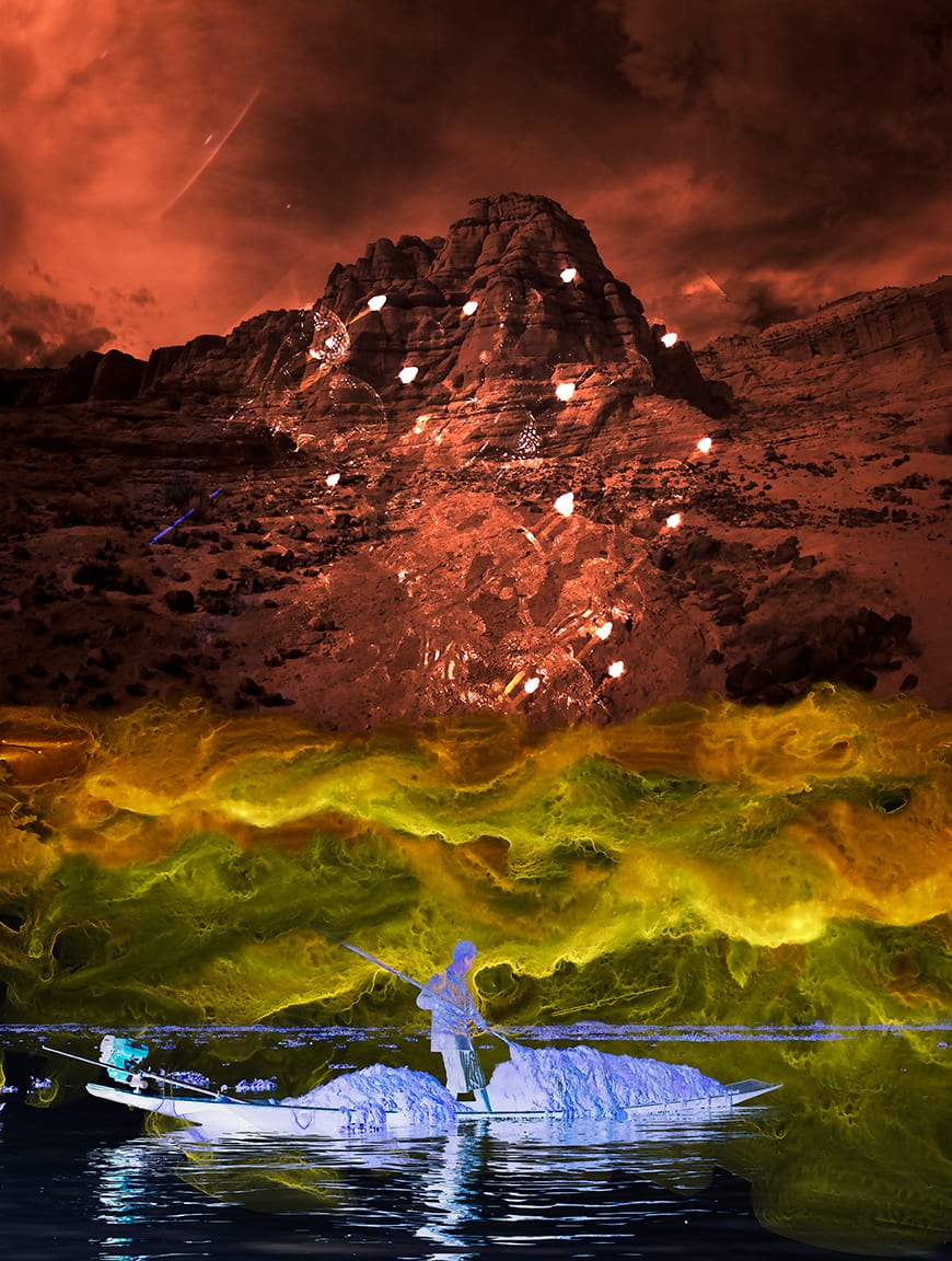 Red Mountains — artwork by Cara Barer.